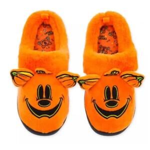 Disney Mickey Mouse Halloween Plush Slippers for Adults - size W9 M7 - NWT